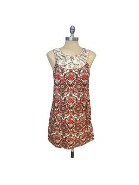 Milly Pineapple Print Shift Mini Dress size 4 6 Pockets